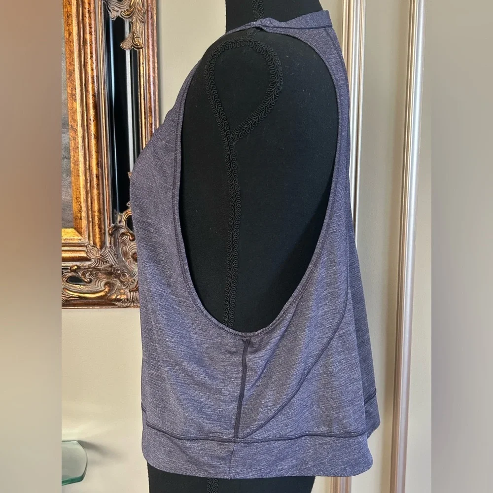 Lululemon Pace Perfect Tank Run Heathered Midnight Navy Size 10